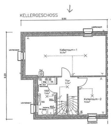 Keller - Semi-detached house in Schlachtensee: stylish living surrounded by nature