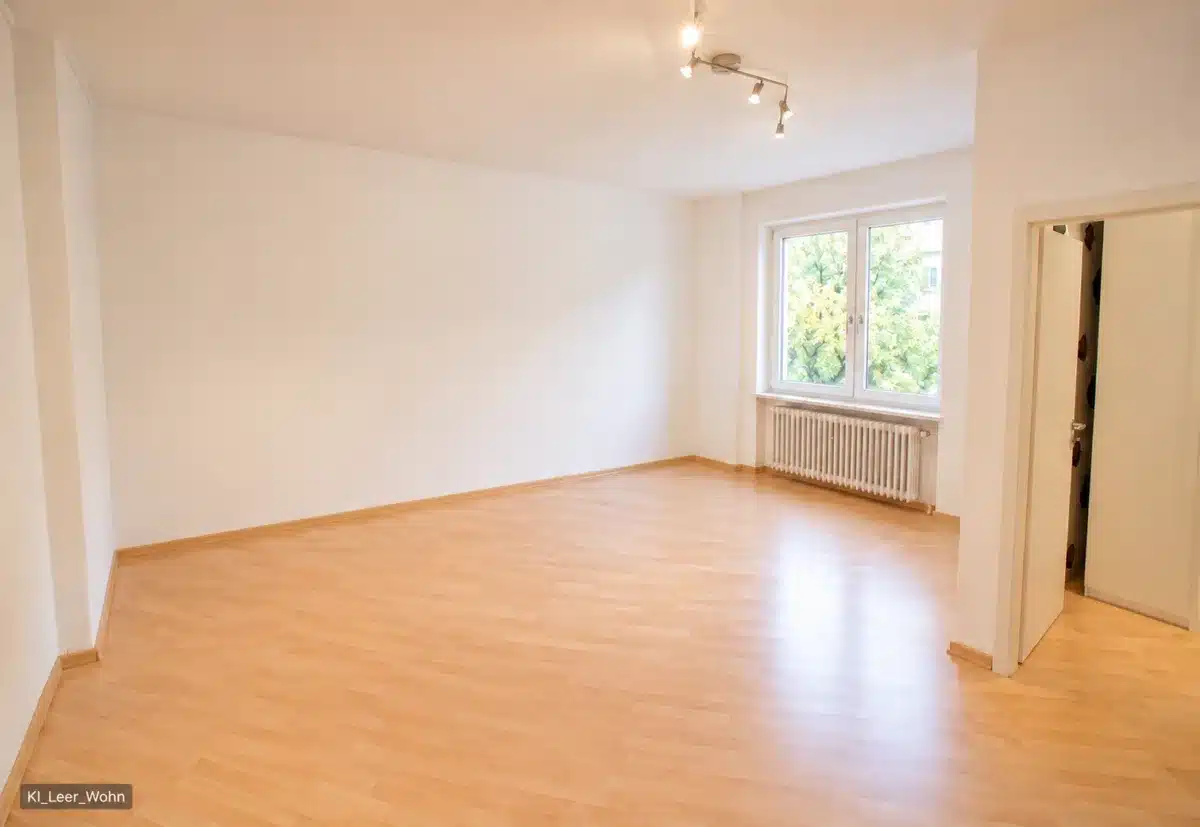 KI_Leerer Wohnraum mit dezente