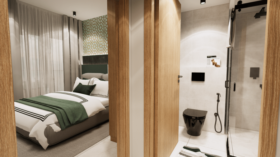 TRANQUIL WELLNESS TOWER - Luxus trifft auf Lifestile - Jumeirah Village Triangle - Bedroom 2 with Bath