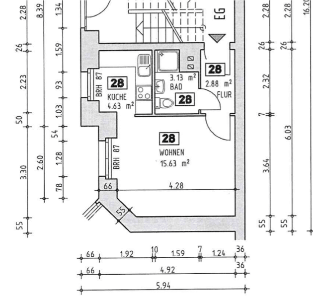 Grundriss - Small nest for big dreams: your studio apartment in Friedrichshain